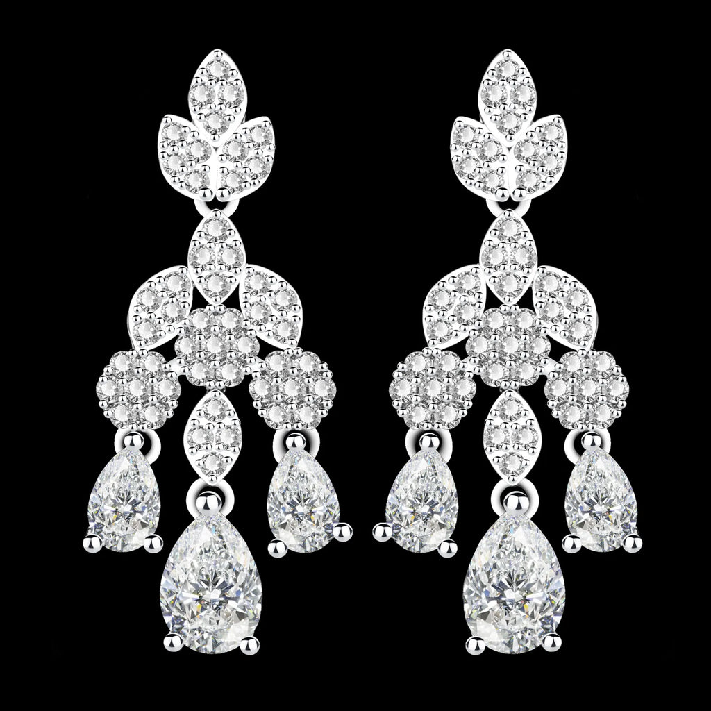 Luxury White Cubic Zirconia Brides Accessories