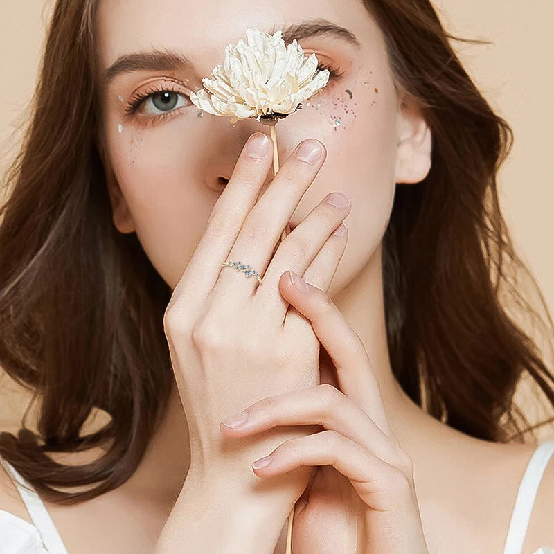 Gold Plated Sterling Silver Moissanite Ring