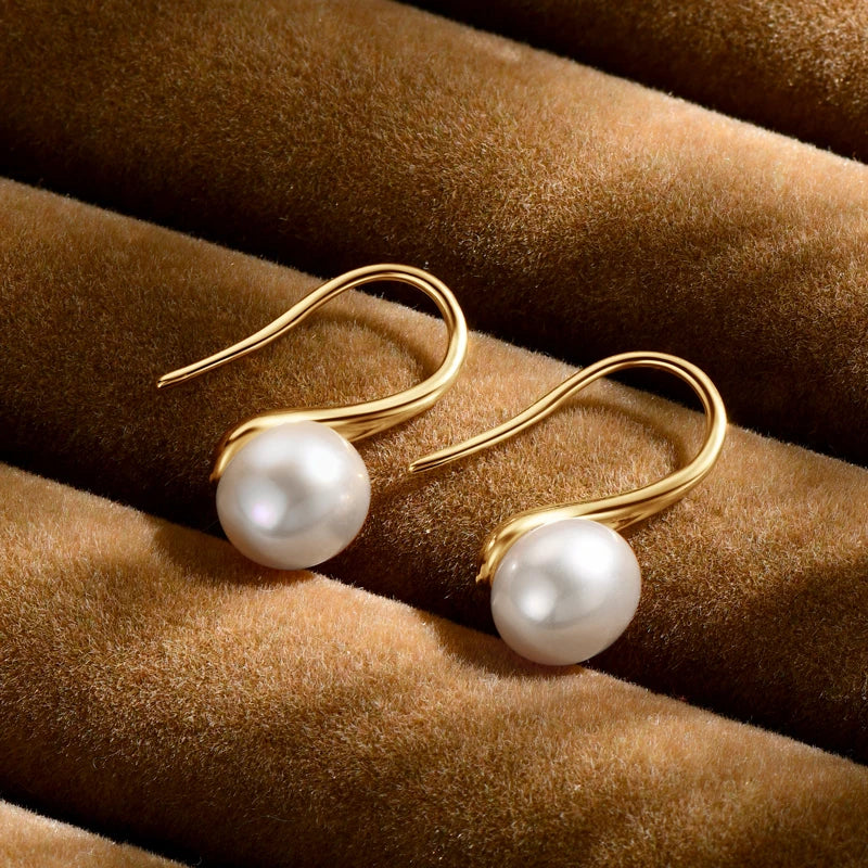 Gold Filled Pearls Drop Earrings