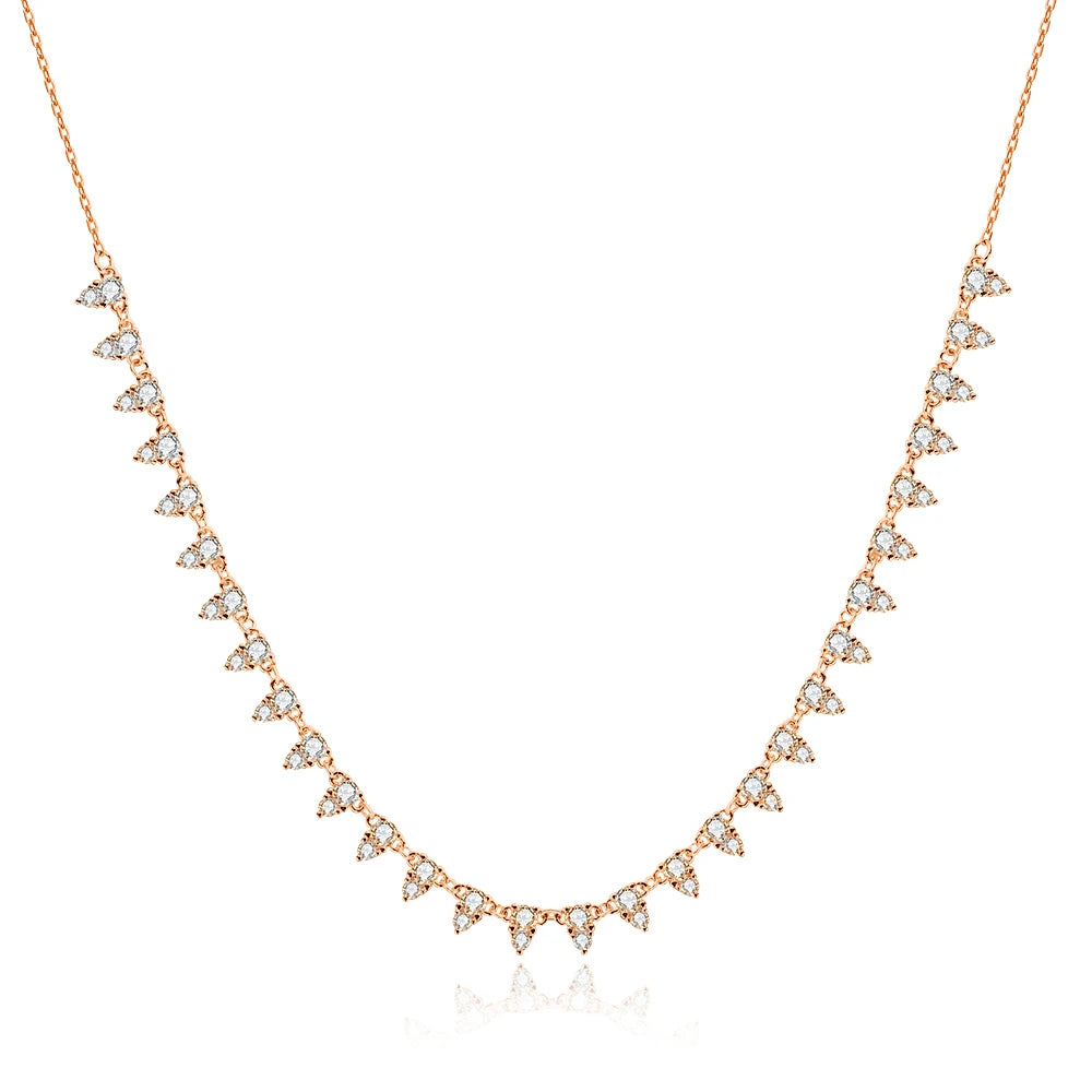 Moissanite Tennis Necklace 18inch Chain