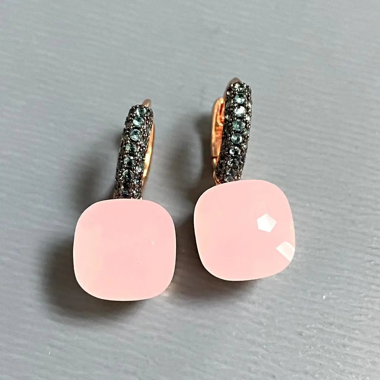 Classic Nudo Earrings Zircon With Black Gun Plated