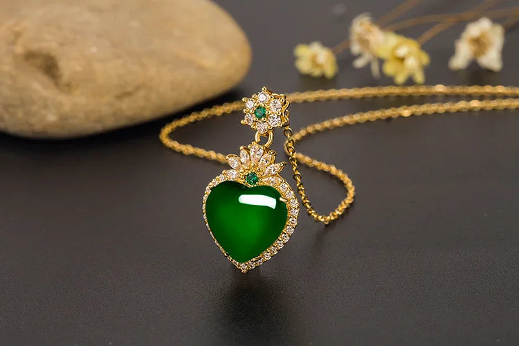 Necklace Emerald Pendant for Women