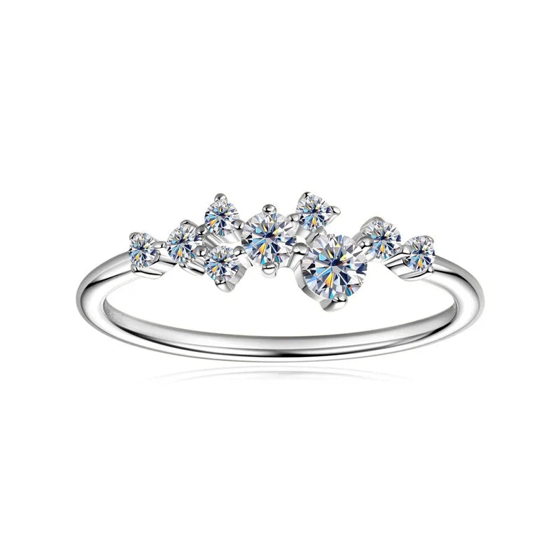 Gold Plated Sterling Silver Moissanite Ring