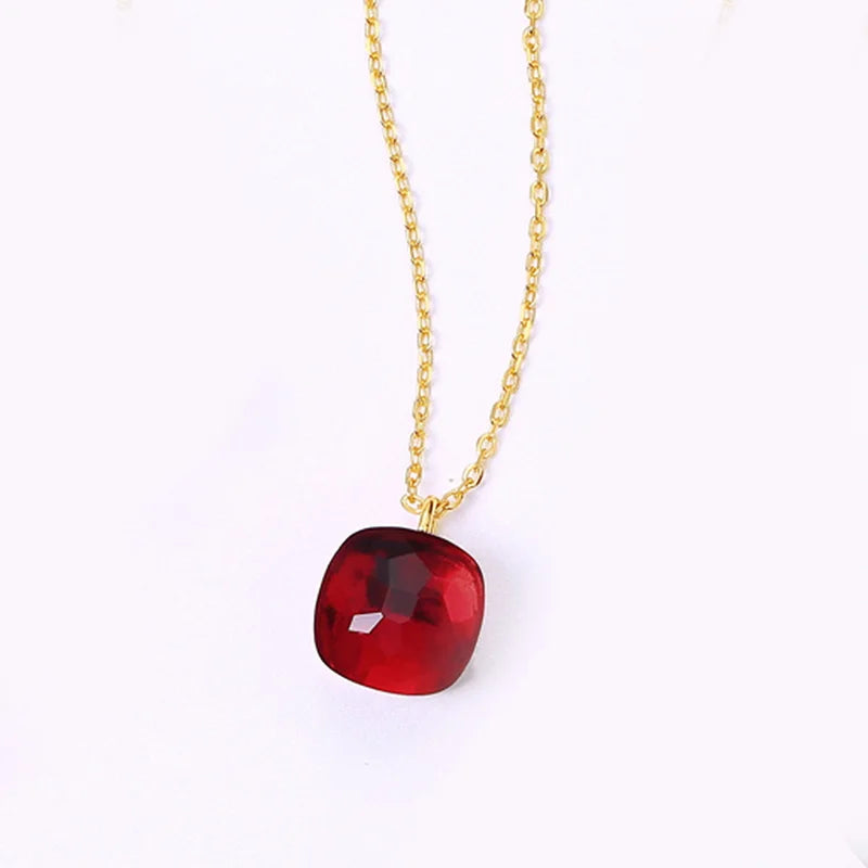 Crystals Necklaces Pendant Candy Color